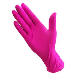 Pink Gloves Disposable Nitrile Powder Free Rubber for Latex Gloves Food Kitchen Household Cooking Cleaning Purple Black 100Pcak