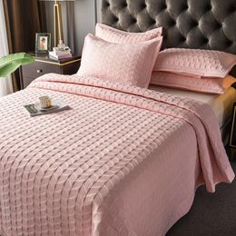 Nordic Style Quilted Bedspreads For Bed High Quality Geometric Jacquard Solid Colour Bedspread Bed Cover King Queen Size