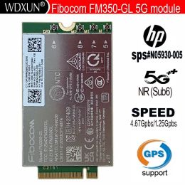 Cards Fibocom FM350GL 5G M.2 Module For HP X360 830 840 850 G7 Laptop 5G LTE WCDMA 4x4 MIMO GNSS Module