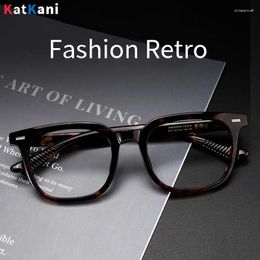 Sunglasses Frames KatKani Ultra-light Fashion High-Quality Flexible TR90 Glasses Women Retro Oval Optical Prescription Eyelagsses For Men