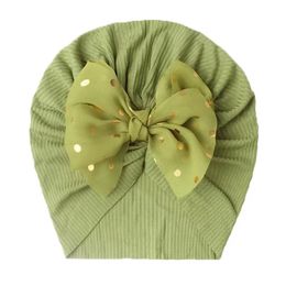 Lovely Shiny Bowknot Baby Hat Turban Cute Bow Solid Colour Baby Girls Boys Hat Beanies Soft Newborn Infant Cap Headband Headwrap