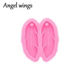 DY0588 Feather shapes Earrings Resin Mold, Art DIY Silicone Craft Molds, Heart Love Mould To for Epoxy Resin Jewellery Making