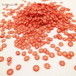 20g Soft Polymer Clay Tomato Slice Sprinkles for Slime Shaker Card Slime filling Fake Cake Dessert Food Particles