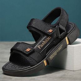 Men Sandals Summer New Sandals Trendy Blue Black Grey Shoes Lightweight Sandals Mens Outdoor Beach Sandals 36-45 J9YQ#