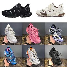 Factory Direct Sale 2024 Casual Shoes Triple s Track 3.0 Sneakers Transparent Crystal Outsole Running Shoes Mens Womens Trainers Black White Size 35-45