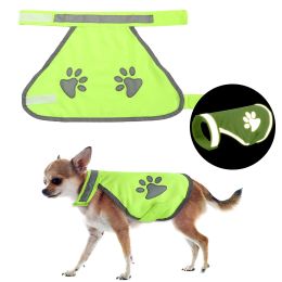 Reflective Dog Vest Outdoor Night Safety Pet Vest Jacket High Visibility Fluorescent Dog Paw Coat Ventilate Cozy Pet Supplies