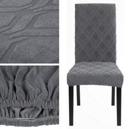 Urijk Dining Chair Cover Jacquard Spandex Slipcover Protector Case Stretch for Kitchen Chair Seat Hotel Banquet Elastic 1Pc