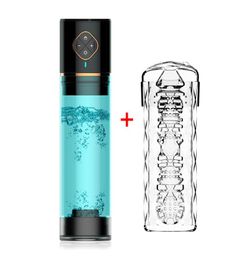 Water Bath Penis Enlargement Pump Electric Male Masturbator Cup Air Vacuum Pump Penis Extender with Water SPA Sex Toys for Men Y203430051