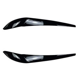 2pcs Headlight Eyelids Eyebrows Body Kit Sticker Eyelid For BMW X3 F25 X4 F26 2014 2015 2016 2017 2018 Gloss Black ABS Eyebrow