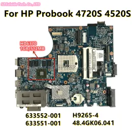 Motherboard H92654 48.4GK06.04 For HP Probook 4720S 4520S Laptop Motherboard AND 633552001 633551001 mainboard W/ 2160774207 1GB/512M