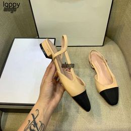 Yeni 24SS bayanlar elbise ayakkabıları sandaletler deri yüksek topuklular bahar sonbahar sivri topuk slingbacks sandalet bale düz tasarımcı ayakkabı moaffer tasarımcı kadın yüksek topuklu