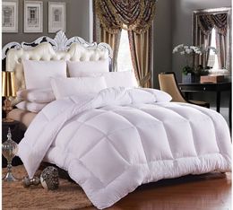 White Quilt Double Bedspread Thickened Keep Warm Student Dormitory Silk Wool Matte Hotel Feather Velvet Spring Autumn Wool Core