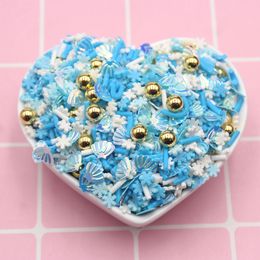 100g/Lot Cute Hearts Rabbit Ice Cream Clay Slices Faux Pearls Mixed Sprinkles Supplies Slime Crafts Filling