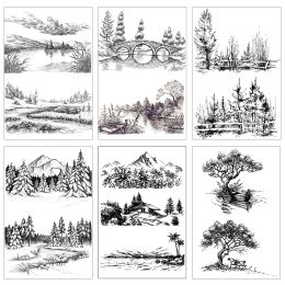 A Variety Of Landscapes/Trees/Mountains Clear Stamps Mold For DIY Scrapbooking Cards Making Decorate Crafts 2020 NEW Arrival