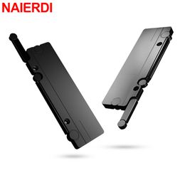 NAIERDI Push to Open Damper Buffers Soft Closing Cabinet Catches Automatic Door Closer Hidden Cabinet Handles for Wardrobes