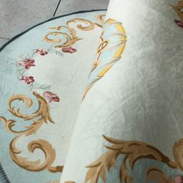 European Pastoral Oval Rug, Bedside Carpet, Living Room, Coffee Table, Dining Table