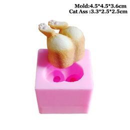 16 Dogs Cats Ass Candle Silicone Soap Mold Fondant Chocolate Sugar Panda Candy Clay Plaster Ice Mould Cake Decorating Tool C382