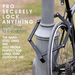 WEST BIKING Bicycle Foldable Key Lock Anti-Theft Security Manganese Steel Lock Motorcycle MTB Electric Bike Scooter Accessories