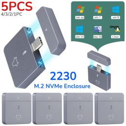 Enclosure M.2 NVMe 2230 SSD Enclosure USB3.2 Gen2 Hard Drive Box Aluminium Alloy SSD NVMe M2 Case Plug and Play Mobile Solid State Disc Cas
