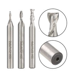 CMCP 2 Flute HSS Milling Cutter 2-12mm Straight Shank End Mill Cutter Spiral Router Bit CNC Machine Milling Tool