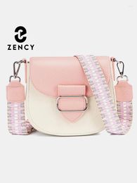 Totes Zency Women Shoulder Bag Genuine Leather Small Luxury Designer Handbag Crossbody Pink Purse 2024