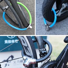 Theft Zinc Alloy PVC Cable Ring Universal Protective Bicycle Lock Bicycle Accessories Bike Lock with 2 Key JC