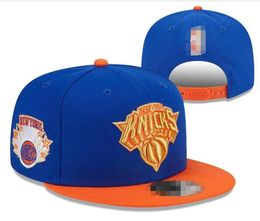 American Basketball "Knicks" Snapback Hats 32 Teams Luxury Designer Finals Champions Locker Room Casquette Sports Hat Strapback Snap Back Adjustable Cap b0