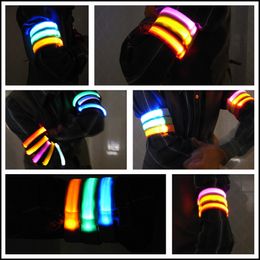 Night Sport Running Cycling LED Flashing Wristband USB Rechargeable Armband Outdoor Safety Arm Leg Warning Wrist Strap Light