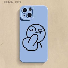 Cell Phone Cases Suitable for iPhone 14 Pro Max 15 11 12 13 Pro Mini XS XR X 7 8 Plus SE 2022 Fun Cartoon Man Soft Silicone Bottom Cover Q240408