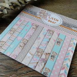 Little Bear Patterned Paper Scrapbooking Paper Pack Handmade Craft Paper Craft Background Pad Single-side Printed