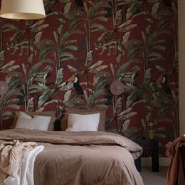 beibehang custom European Mediaeval tropical plants wall cloth wallpaper for living room bedroom leopard animal mural wallpaper