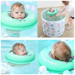 Baby Summer Non-Inflatable Float Lying Swimming Ring Children Waist Float Ring Floats Pool Toys Swim Trainer Sunshade Swim Ring