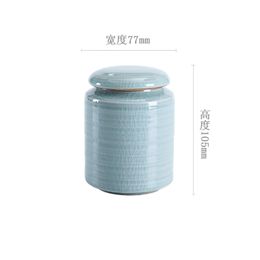 Classical Ceramic Thread Jewellery Box Sealed Nut Candy Herbs Coffee Bean Storage Tank Colour Stoneware Tea Pot Food Storage Bottle