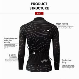 Phtxolue Cycling Jerseys Long Sleeve Men Quick-Dry Spring Mountain Bike Clothes Breathable Bicycle Cycling Clothing QY063