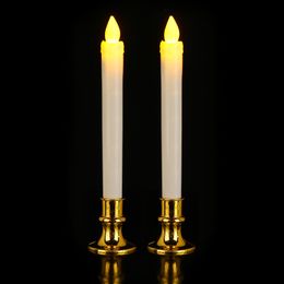 5/8/12pairs LED Candles Display Stands Electric Christmas Window Lamp Candles Battery Operated Home Wedding Birthday Party Decor