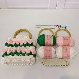 Totes VeryMe DIY Handmade Knitting Women's Handbag 2024 Summer Fashion Female Small Purse Luxury Designer Ladise Tote Sac A Main Femme