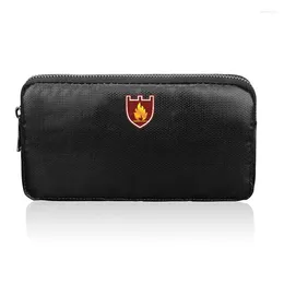 Storage Bags GPS RFID Fireproof Money Bag Pouch Cash Bank Cards Passport Valuables Organiser Holder Safe