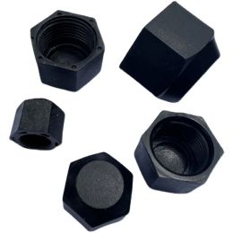 Plastic Black Hex End Cap SAE 1/4 3/8 1/2 3/4 fit UNF Female Thread Air Conditioner Pipe Fitting Seal Plug