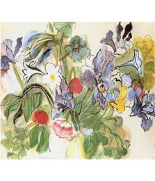 Modern Flower art Poppies and Iris by Raoul Dufy Oil Painting High quality Hand painted6730621