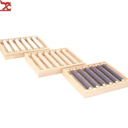 Removable Wooden Ring Display Tray with 6 Ring Sticks Jewellery Store Showcase Props Ring Holder Organiser