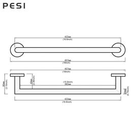 Wall Mounted Towel Holder Rack Hanger Shelf Rail Stand Bar Rod Hanging For Towel Bathroom Kitchen Accessories Matte Black