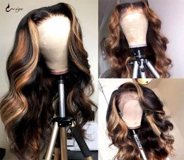 Highlight Wig Brazilian Body Wave Wig Burgundy Lace Front Wigs Human Hair 180 Density Remy Wigs6476574
