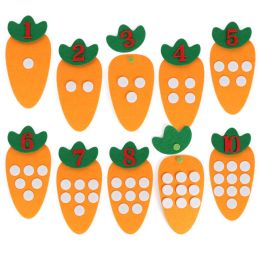 10pcs/set Montessori Materials Kids DIY Carrot Math Toy Learning Toys Educational Toys for Children Teaching Aids Birthday Gifts