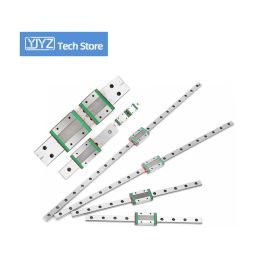 1PCS MGN/W7 9 12 15 Miniature Linear Rail Guide Length 100/150/200/250mm+2PCS MGN7/9/12/15H or MGN7/9/12/15C CNC Machines Parts