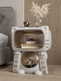 Fortune Cat Nightstands Bedroom Children's Room Bedside Table Home Decor Living Room Sofa Decorative Side Table Home Furniture