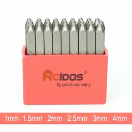 RCIDOS YC Steel stamp 1/1.5/2/2.5/3/4 MM Letters Standard Font style punch stamps alphabets(A-Z &) 27pcs/box