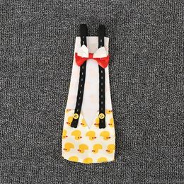 Cute Bow Overalls Cole Duck Flight Suit Pet Bird Diapers Small Animals Clothes