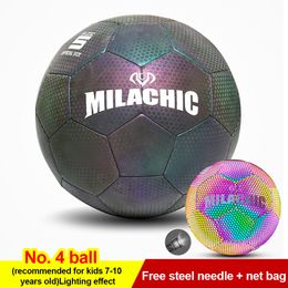 Reflective Football Night Glowing Soccer Glow In The Dark Chroma Balls Camera Flash Reflective Croma Ball