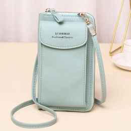 Waterproof Women Wallet Bag Touch Screen Cell Phone Purse Bag Smartphone Wallet Tassel Leather Shoulder Strap Handbag Women Bag