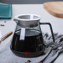 Smoke Grey 400ml 650ml Coffee Pot Pour Over Glass Range Coffee Server Coffee Kettle Brewer Barista Percolator